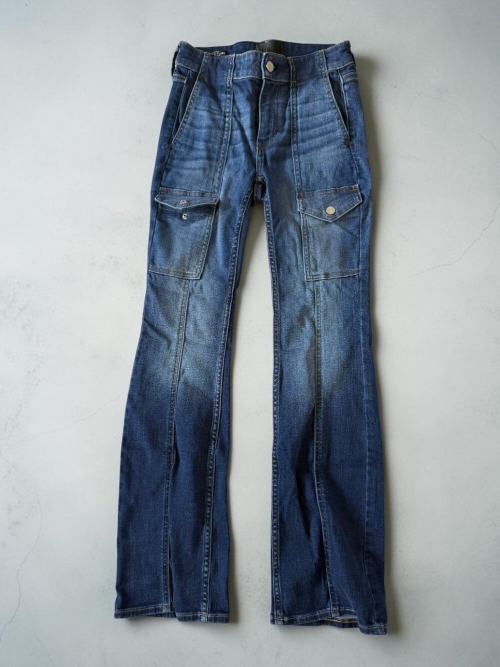 WHITE HOUSE BLACK MARKET WHBM High Rise Skinny Flare Everyday Soft Jeans Sz 00